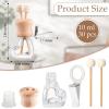 imageZubebe 30 Pack Car Air Freshener Diffuser with Vent Clip Empty Car Diffuser Bottles for Essential Oil Perfume Glass Bottle with Wooden Caps StickSquareHeart