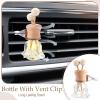 imageZubebe 30 Pack Car Air Freshener Diffuser with Vent Clip Empty Car Diffuser Bottles for Essential Oil Perfume Glass Bottle with Wooden Caps StickSquareFlower