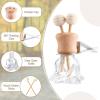 imageZubebe 30 Pack Car Air Freshener Diffuser with Vent Clip Empty Car Diffuser Bottles for Essential Oil Perfume Glass Bottle with Wooden Caps StickSquareFlower