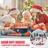 imageZubebe 30 Pcs Christmas Village Houses Sets LED Holiday Village Figurines Collection Buildings Christmas Scene Desktop Ornaments Xmas Indoor Room Classic StyleClassic Style