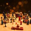 imageZubebe 30 Pcs Christmas Village Houses Sets LED Holiday Village Figurines Collection Buildings Christmas Scene Desktop Ornaments Xmas Indoor Room Classic StyleClassic Style