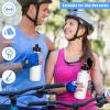 imageZubebe 36 Pcs Sport Water Bottles Bulk 21 oz Squeeze Reusable Bpafree Plastic Water Bottle with Nylon Strap Leak Proof Blank DIY Cup for Travel Hiking Cycling Sport Event Team GiftWhite