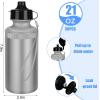 imageZubebe 36 Pcs Sport Water Bottles Bulk 21 oz Squeeze Reusable Bpafree Plastic Water Bottle with Nylon Strap Leak Proof Blank DIY Cup for Travel Hiking Cycling Sport Event Team GiftSilver Gray