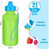 imageZubebe 36 Pcs Sport Water Bottles Bulk 21 oz Squeeze Reusable Bpafree Plastic Water Bottle with Nylon Strap Leak Proof Blank DIY Cup for Travel Hiking Cycling Sport Event Team GiftRainbow Color