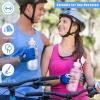 imageZubebe 36 Pcs Sport Water Bottles Bulk 21 oz Squeeze Reusable Bpafree Plastic Water Bottle with Nylon Strap Leak Proof Blank DIY Cup for Travel Hiking Cycling Sport Event Team GiftClear White