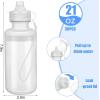 imageZubebe 36 Pcs Sport Water Bottles Bulk 21 oz Squeeze Reusable Bpafree Plastic Water Bottle with Nylon Strap Leak Proof Blank DIY Cup for Travel Hiking Cycling Sport Event Team GiftClear White