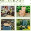 imageZubebe 4 Pcs 2 ft x 2ft Worm Blanket Farm Kit Worm Bin Blanket Worms for Composting Fits Many Bin Bag for Keeping Worms Dark Moist Warm Outdoor Garden Compost Bin Farm Compost Factory8