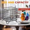 imageZubebe 4 Pcs Coffee Pod Holder Large Capacity Coffee Pod Basket Wire Organizer Capsule Cages Metal Storage Capsule Basket 53 x 53 x 63 In Black