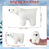 imageZubebe 4 Pcs Polar Bear Stuffed Animal Set Large White Animals Stuffed Soft Plush Toy Cuddly Gifts for Winter Birthday DecorationPolar Bear Style