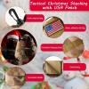 imageZubebe 4 Pcs Tactical Christmas Stockings Patriotic Tactical Stockings Military Hanging Christmas Decorations with America Flag Patch for Xmas Army Veteran Gift Stuffers Filled Ornaments Decors