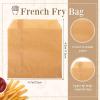 imageZubebe 400 Packs French Fry Bags Grease Resistant Paper for French Fry Disposable Hash Fries Bag Bakery Cookies Candy SnacksWhite47 x 45 InchBrown