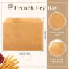 imageZubebe 400 Packs French Fry Bags Grease Resistant Paper for French Fry Disposable Hash Fries Bag Bakery Cookies Candy SnacksWhite47 x 45 InchBrown