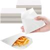 imageZubebe 400 Packs French Fry Bags Grease Resistant Paper for French Fry Disposable Hash Fries Bag Bakery Cookies Candy SnacksWhite47 x 45 InchWhite