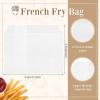 imageZubebe 400 Packs French Fry Bags Grease Resistant Paper for French Fry Disposable Hash Fries Bag Bakery Cookies Candy SnacksWhite47 x 45 InchWhite