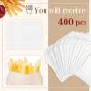 imageZubebe 400 Packs French Fry Bags Grease Resistant Paper for French Fry Disposable Hash Fries Bag Bakery Cookies Candy SnacksWhite47 x 45 InchWhite