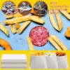 imageZubebe 400 Packs French Fry Bags Grease Resistant Paper for French Fry Disposable Hash Fries Bag Bakery Cookies Candy SnacksWhite47 x 45 InchWhite
