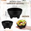 imageZubebe 48 Pcs Black Salsa Bowls 135 oz Mexican Dip Molcajete Dish Guacamole 49quot Diameter Plastic Bowls Chips and Salsa Serving Dish Taco Bar Serving Set for Party Fiesta Sauce Condiment Use
