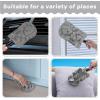 imageZubebe 6 Pcs Duster Refill Reusable Fleece Duster Refills Feather Flat Dusters Multi Surface Washable Cleaning Pads Tools for Home Blinds Car Pet Furniture Fans OrangeGray