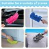 imageZubebe 6 Pcs Duster Refill Reusable Fleece Duster Refills Feather Flat Dusters Multi Surface Washable Cleaning Pads Tools for Home Blinds Car Pet Furniture Fans OrangeBlue green grey