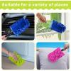 imageZubebe 6 Pcs Duster Refill Reusable Fleece Duster Refills Feather Flat Dusters Multi Surface Washable Cleaning Pads Tools for Home Blinds Car Pet Furniture Fans OrangeRose Red green blue