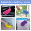 imageZubebe 6 Pcs Duster Refill Reusable Fleece Duster Refills Feather Flat Dusters Multi Surface Washable Cleaning Pads Tools for Home Blinds Car Pet Furniture Fans OrangeBright Color
