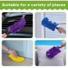 imageZubebe 6 Pcs Duster Refill Reusable Fleece Duster Refills Feather Flat Dusters Multi Surface Washable Cleaning Pads Tools for Home Blinds Car Pet Furniture Fans OrangeYellow  Blue  Purple
