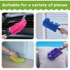 imageZubebe 6 Pcs Duster Refill Reusable Fleece Duster Refills Feather Flat Dusters Multi Surface Washable Cleaning Pads Tools for Home Blinds Car Pet Furniture Fans OrangeDark Color