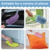 imageZubebe 6 Pcs Duster Refill Reusable Fleece Duster Refills Feather Flat Dusters Multi Surface Washable Cleaning Pads Tools for Home Blinds Car Pet Furniture Fans OrangeVivid Color