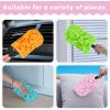 imageZubebe 6 Pcs Duster Refill Reusable Fleece Duster Refills Feather Flat Dusters Multi Surface Washable Cleaning Pads Tools for Home Blinds Car Pet Furniture Fans OrangeCandy Color