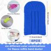 imageZubebe 6 Pcs Duster Refill Reusable Fleece Duster Refills Feather Flat Dusters Multi Surface Washable Cleaning Pads Tools for Home Blinds Car Pet Furniture Fans OrangeElegant Color