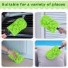 imageZubebe 6 Pcs Duster Refill Reusable Fleece Duster Refills Feather Flat Dusters Multi Surface Washable Cleaning Pads Tools for Home Blinds Car Pet Furniture Fans OrangeOlive Green