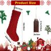 imageZubebe 6 Set Personalized Christmas Stockings 18quot Large Cable Knitted Stocking Xmas Hanging Stocking Decoration with Name TagRed White GreenRed  White  Green