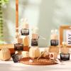 imageZubebe 60 Pcs Car Diffuser Bottles Empty Bulk Vent Clip Car Air Freshener Diffuser for Essential Oil Perfume Glass Bottle with Wooden Caps Stick Fragrance Ornament ClearGradient black
