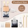imageZubebe 60 Pcs Car Diffuser Bottles Empty Bulk Vent Clip Car Air Freshener Diffuser for Essential Oil Perfume Glass Bottle with Wooden Caps Stick Fragrance Ornament ClearGradient black