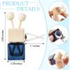 imageZubebe 60 Pcs Car Diffuser Bottles Empty Bulk Vent Clip Car Air Freshener Diffuser for Essential Oil Perfume Glass Bottle with Wooden Caps Stick Fragrance Ornament ClearBlack