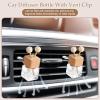 imageZubebe 60 Pcs Car Diffuser Bottles Empty Bulk Vent Clip Car Air Freshener Diffuser for Essential Oil Perfume Glass Bottle with Wooden Caps Stick Fragrance Ornament ClearClear