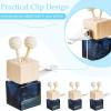 imageZubebe 60 Pcs Car Diffuser Bottles Empty Bulk Vent Clip Car Air Freshener Diffuser for Essential Oil Perfume Glass Bottle with Wooden Caps Stick Fragrance Ornament ClearBlack