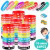 imageZubebe 60 Pcs Student Motivational Quote Silicone Wristbands Colored Inspirational Bracelets for Kids School Gifts