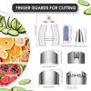 imageZubebe 9 Pcs Finger Guard for Cutting Vegetables Stainless Steel Knife Cutting Protector Finger Cots Thumb Guard Shield Hand Protector for Christmas Vegetables Food Slicer Kitchen ToolWhiteWhite