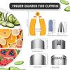 imageZubebe 9 Pcs Finger Guard for Cutting Vegetables Stainless Steel Knife Cutting Protector Finger Cots Thumb Guard Shield Hand Protector for Christmas Vegetables Food Slicer Kitchen ToolWhiteYellow