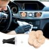 imageZubebe Aroma Wood Essential Oil Diffuser 4 Packs Minimalistic Decor Car Air Freshener Flower Diffuser with Aromatherapy Clip for Car Office Bedroom