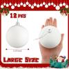 imageZubebe Christmas Large Blank White Ball Ornaments 315 Inch DIY Christmas Balls White Hanging Ornaments DIY Craft Activities for Tree Gift BoxMatte White24 PcsMatte White