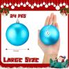 imageZubebe Christmas Large Blank White Ball Ornaments 315 Inch DIY Christmas Balls White Hanging Ornaments DIY Craft Activities for Tree Gift BoxMatte White24 PcsColorful