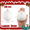 imageZubebe Christmas Large Blank White Ball Ornaments 315 Inch DIY Christmas Balls White Hanging Ornaments DIY Craft Activities for Tree Gift BoxMatte White24 PcsMatte White