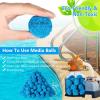 imageZubebe Pool Filter Balls Pool Filter Sand Pool Filter Media Alternative to Pool Glass Sand Filters Suitable for Sand Filter Systems 15 Lbs Filter Balls Equal 50 Lbs Filter Sand 3 Blue