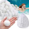 imageZubebe Pool Filter Media Balls Fiber Filter Media for Swimming Pool Sand Filters and Bath Center Bathtubs Spas Aquarium and Grime Cleaning Scum 77 lbs WhiteWhite