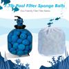 imageZubebe Pool Filter Media Balls Fiber Filter Media for Swimming Pool Sand Filters and Bath Center Bathtubs Spas Aquarium and Grime Cleaning Scum 77 lbs WhiteBlue