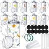 image12 Sets 12 oz Sublimation Blanks Sippy Cups for Toddlers Insulated Stainless Steel Kids Sublimation Tumbler Cups with Lids and Straws 2 Heat Tape 12 Polymer Thermal Transfer Coating Coaster Brush
