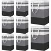 image8 Pcs 75 L Large Laundry Basket Organizer bulk Collapsible Tall Waterproof Laundry Hamper Bag with Easy Carry Handles Freestanding Clothes Hamper Storage Basket for Toys Clothes Room Gradient Grey