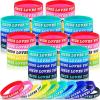 imageZubebe 100 Pcs Jesus Loves You Silicone Wristbands Rubber Bracelets Colorful Jesus Loves You Bracelet Christian Rubber Wristbands Inspirational for Teens Adult Women Men Party NoveltyMixed ColorsMixed Colors